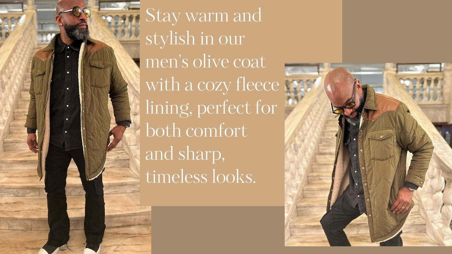 Jabs way casual olive coat