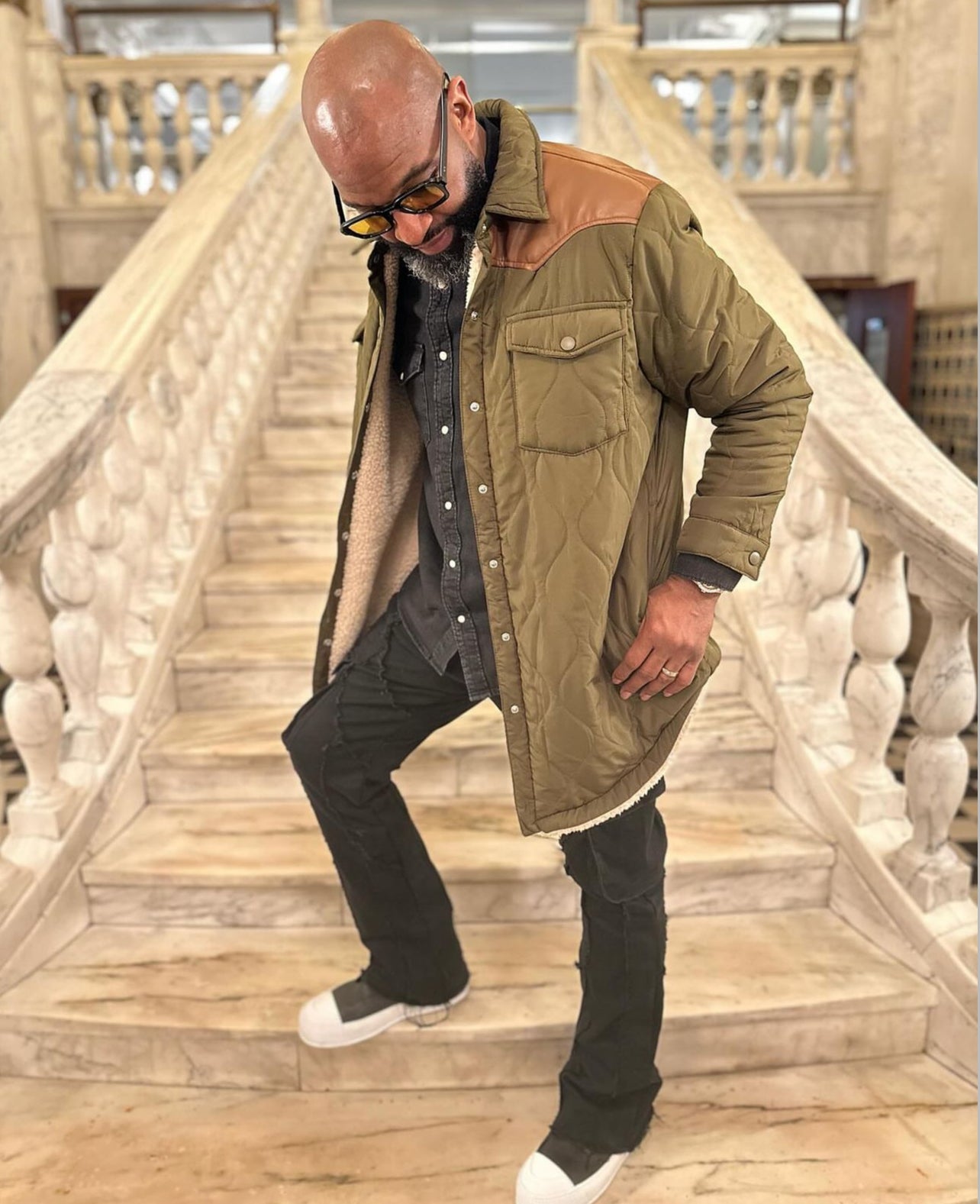 Jabs way casual olive coat