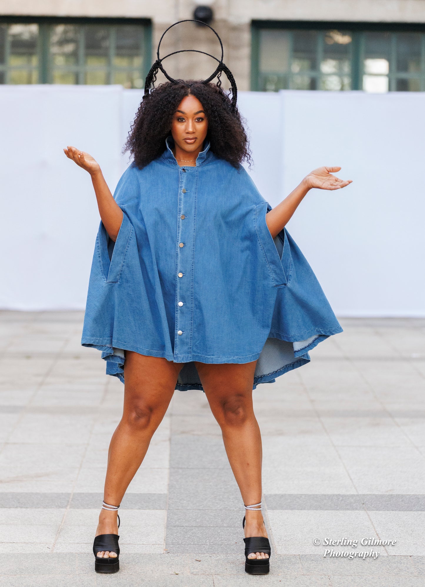 Daisy Denim Cape