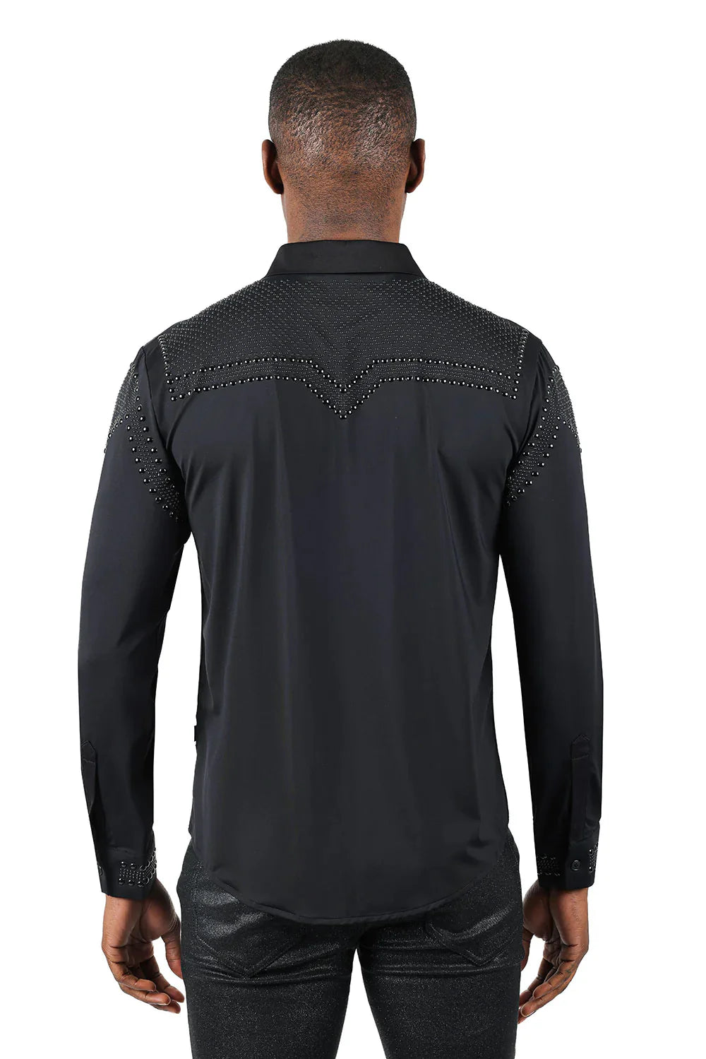 Men's studded dress shirt