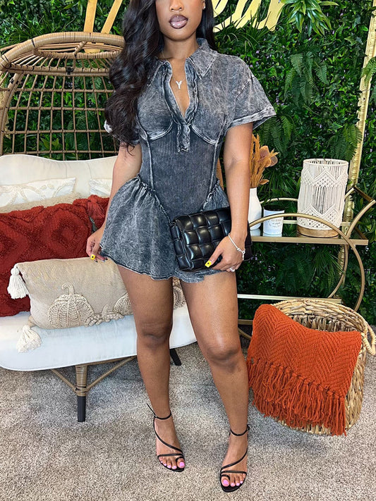 Honey Denim Romper