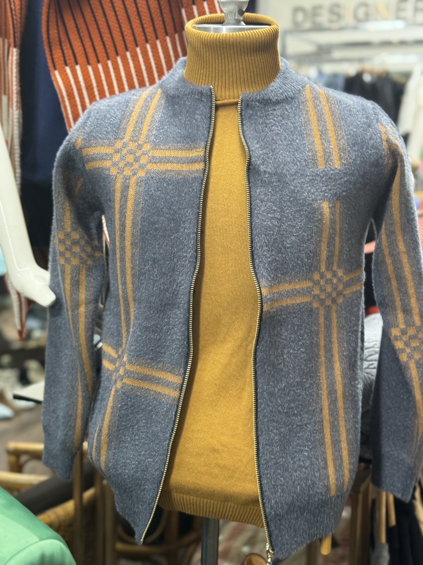 Checkers and Stripes Sweater