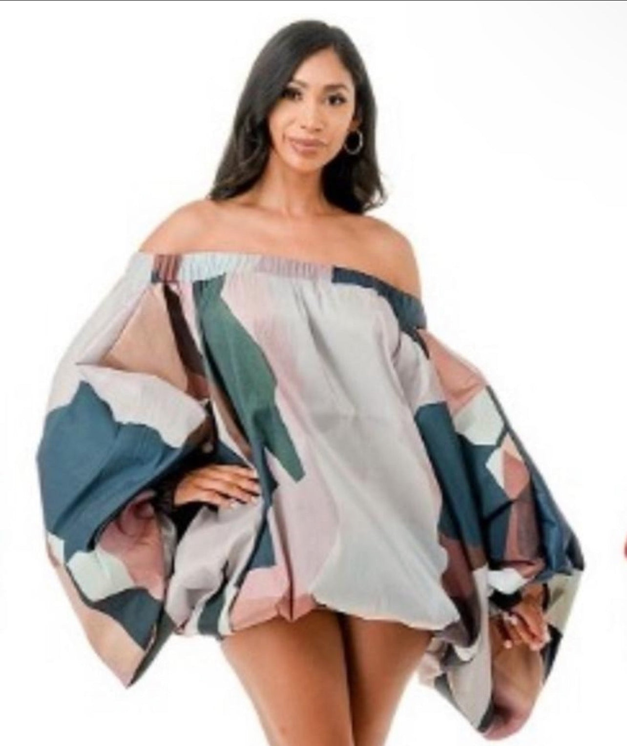 Fallon Oversized Balloon Dress Top