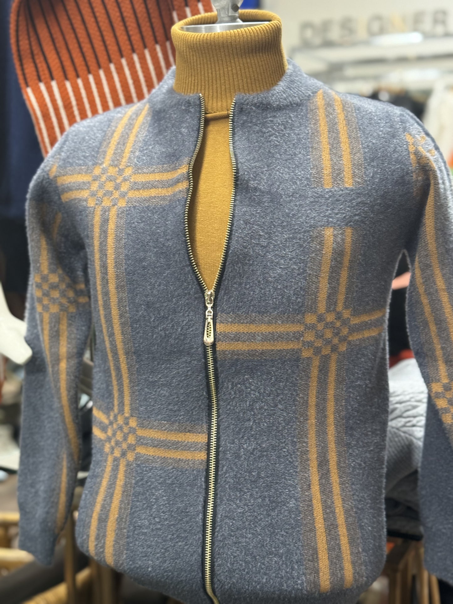 Checkers and Stripes Sweater