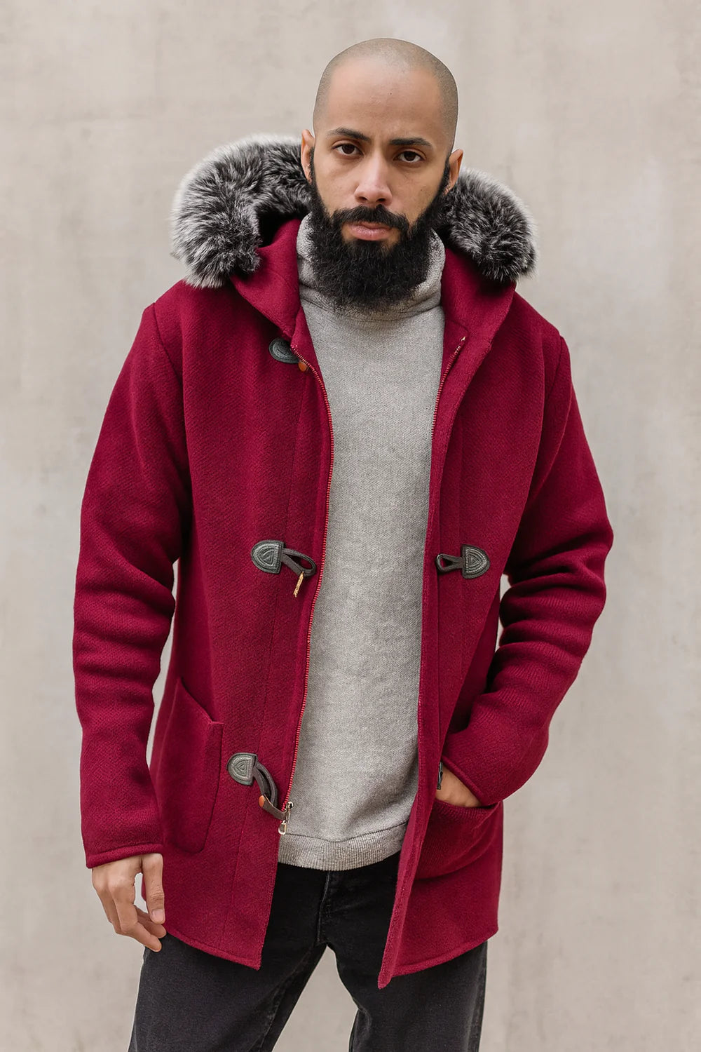 Men's Burgundy Coat