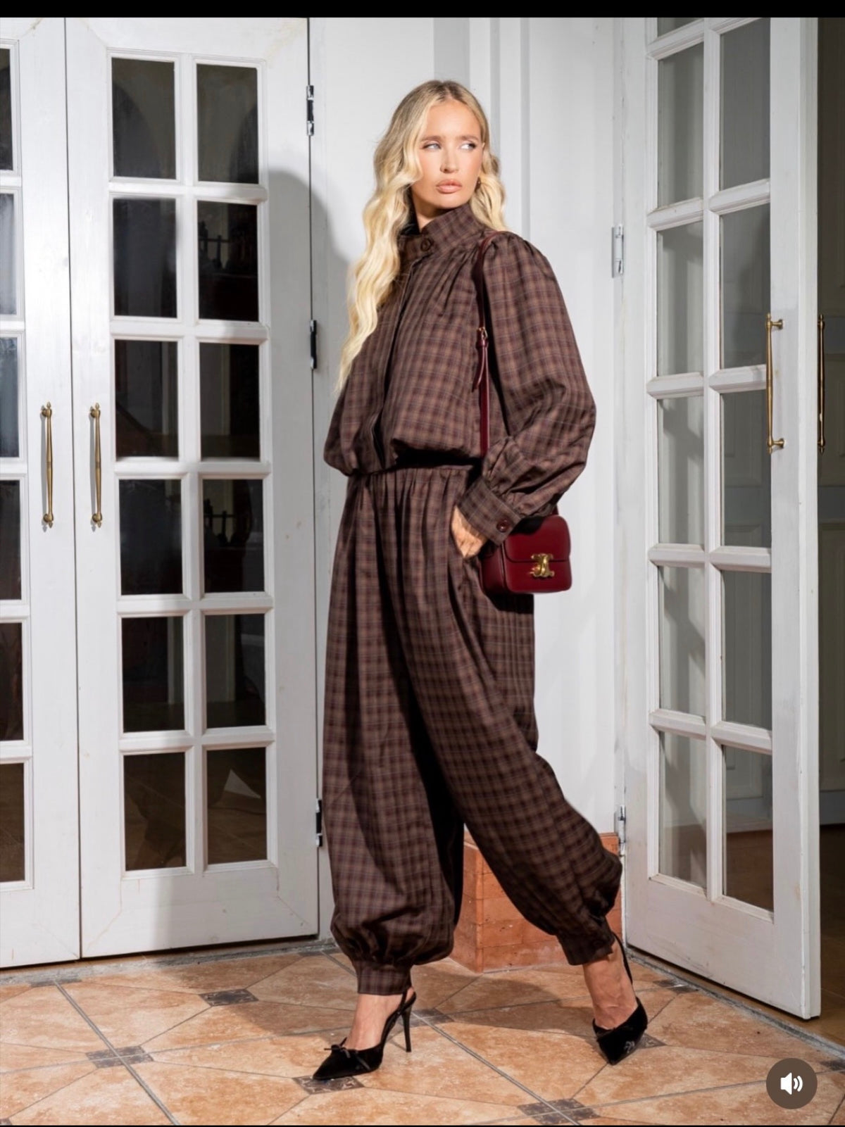 Melissa Plaid Pant Set