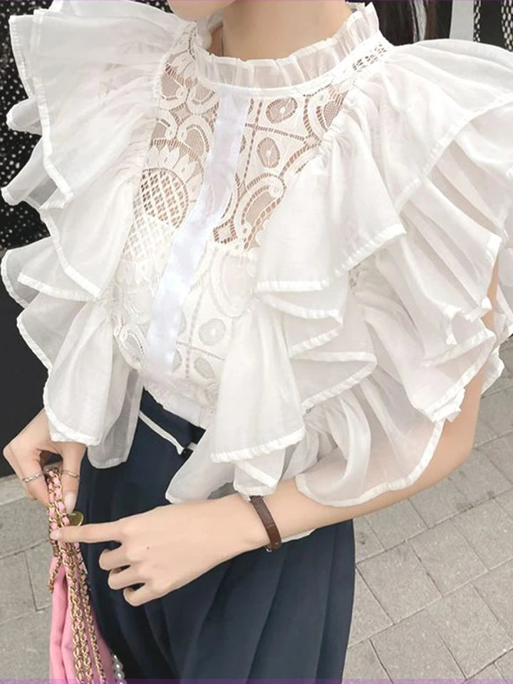 Vivienne Lace Flutter Top