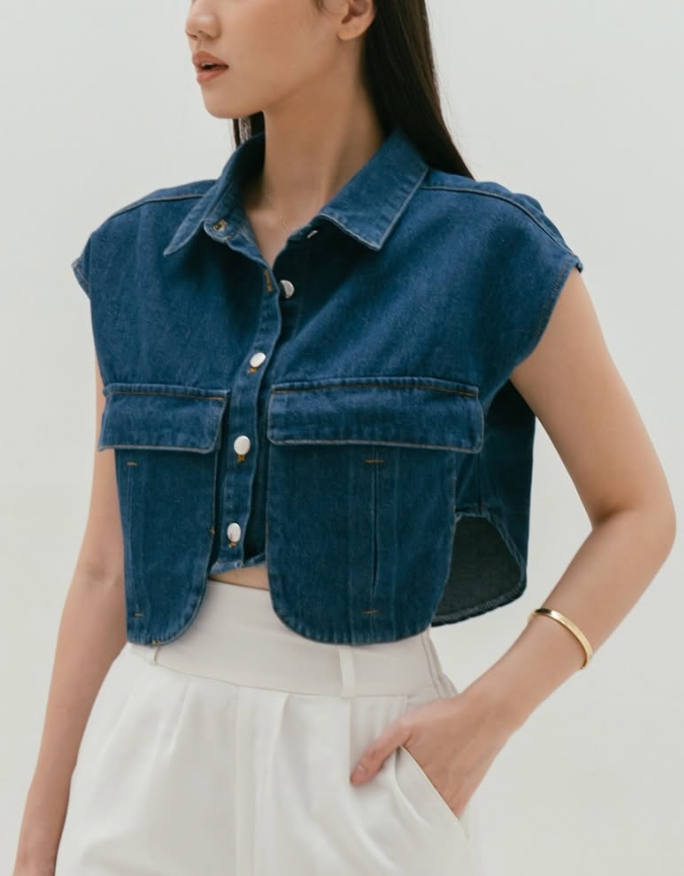 Mae Denim Top