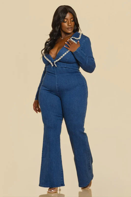 Curves Denim Jumpsuit
