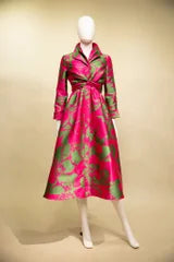 Bold Bloom Double Collar Dress