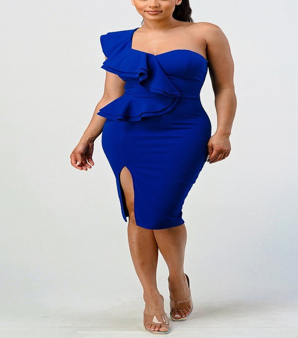 Plus Size Ruffle Dress