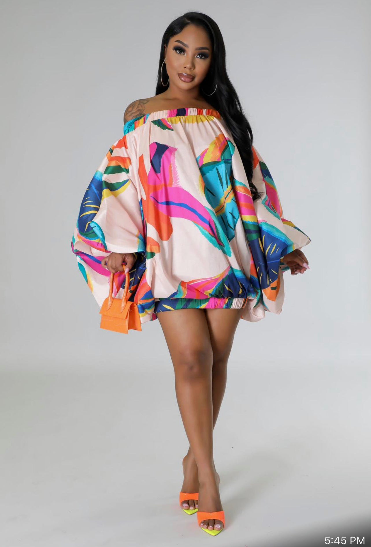 Fallon Oversized Balloon Dress Top