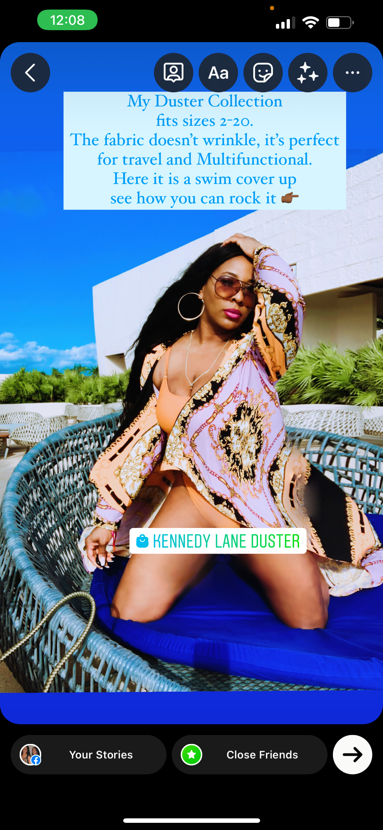 Kennedy Lane Duster (jersey non wrinkle fabric)