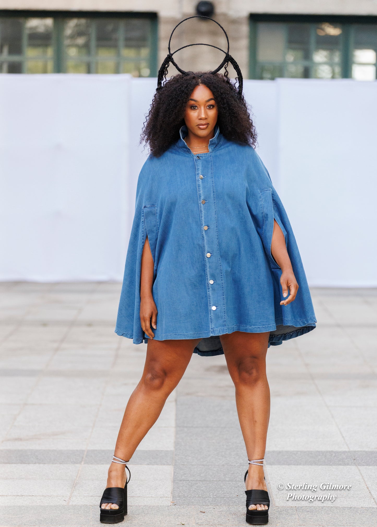 Daisy Denim Cape
