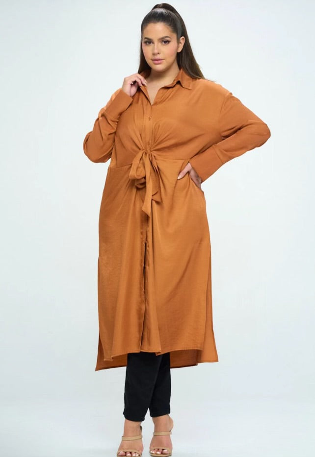 Autumn Ember Button Down Dress