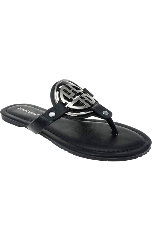 Black Kam Flat Sandal