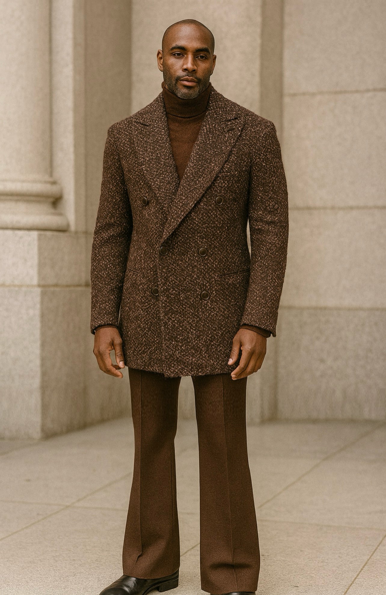 Brown Wool Overcoat