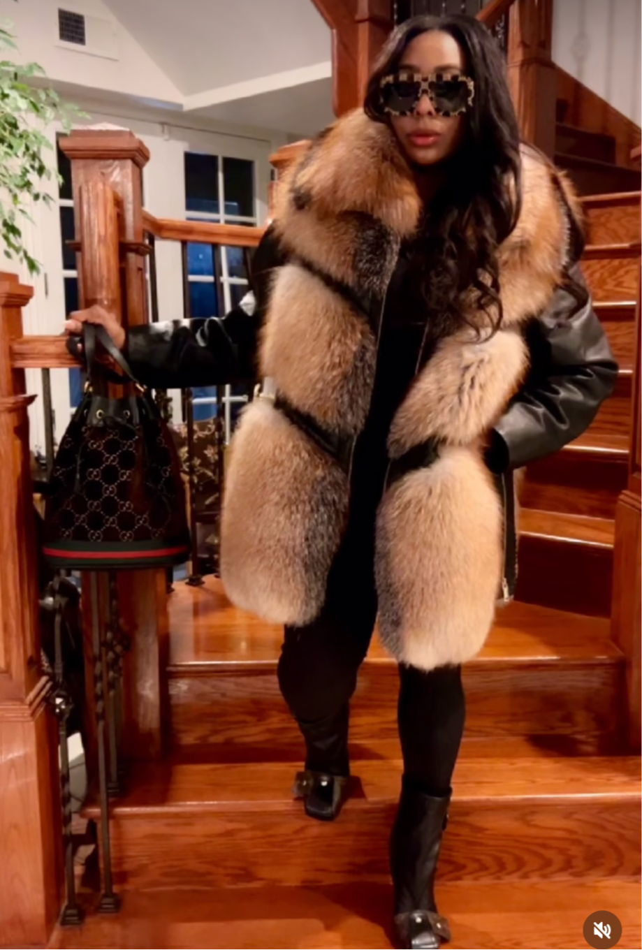 Lava - Real Fox Fur & Lambskin coat