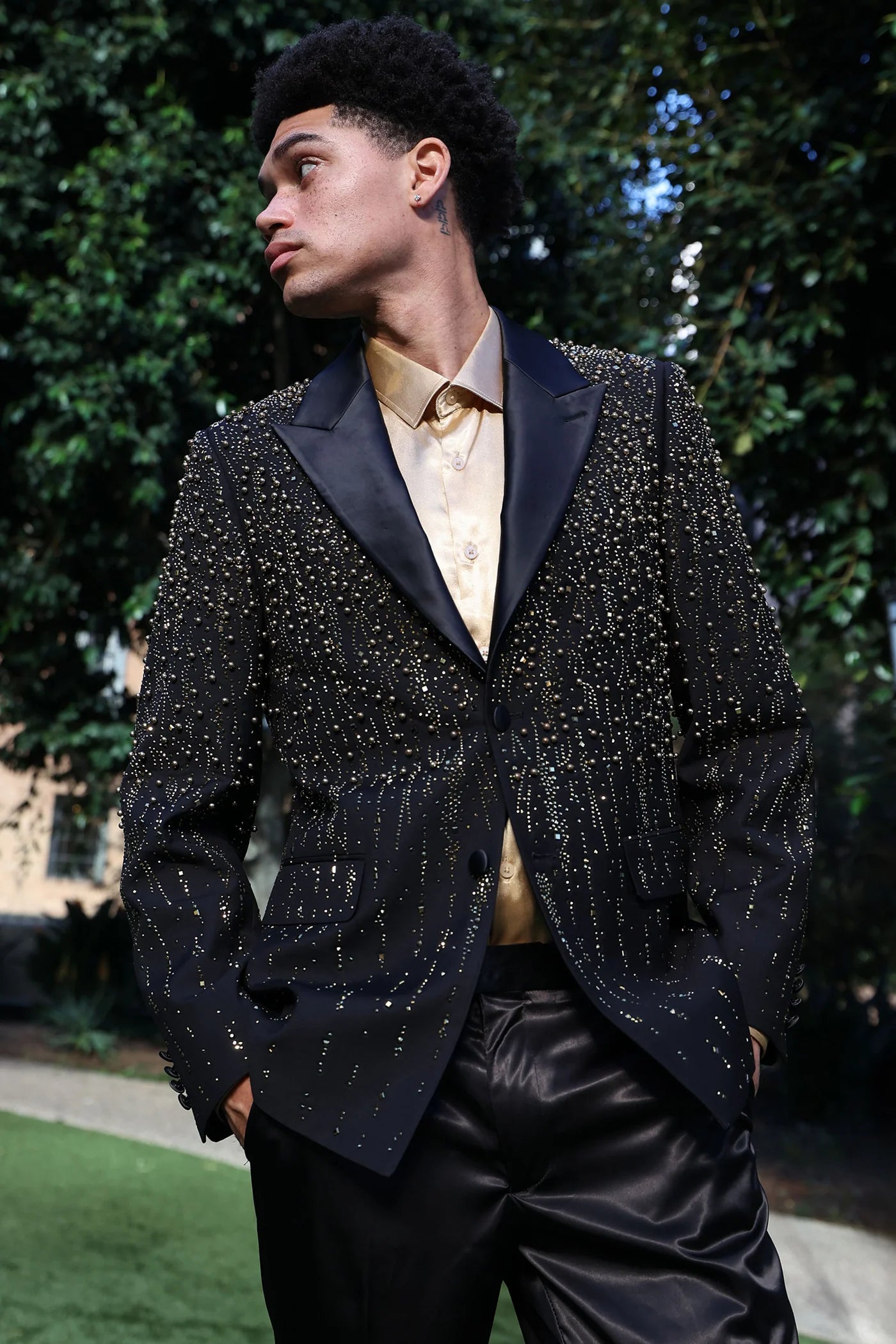 Midnight Rain Rhinestone Blazer