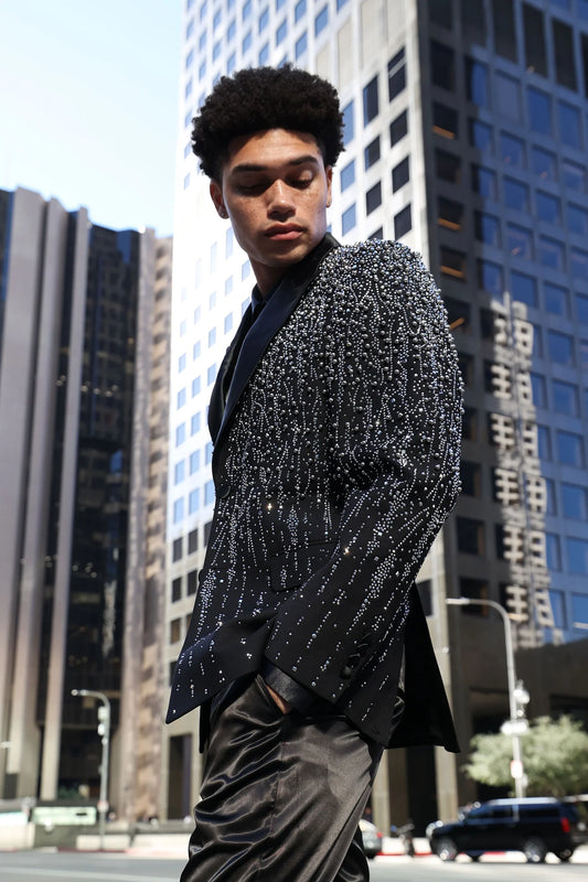Midnight Rain Rhinestone Blazer