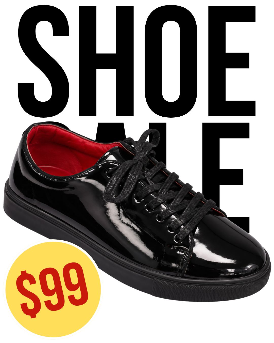 Black Patent Leather Sneaker