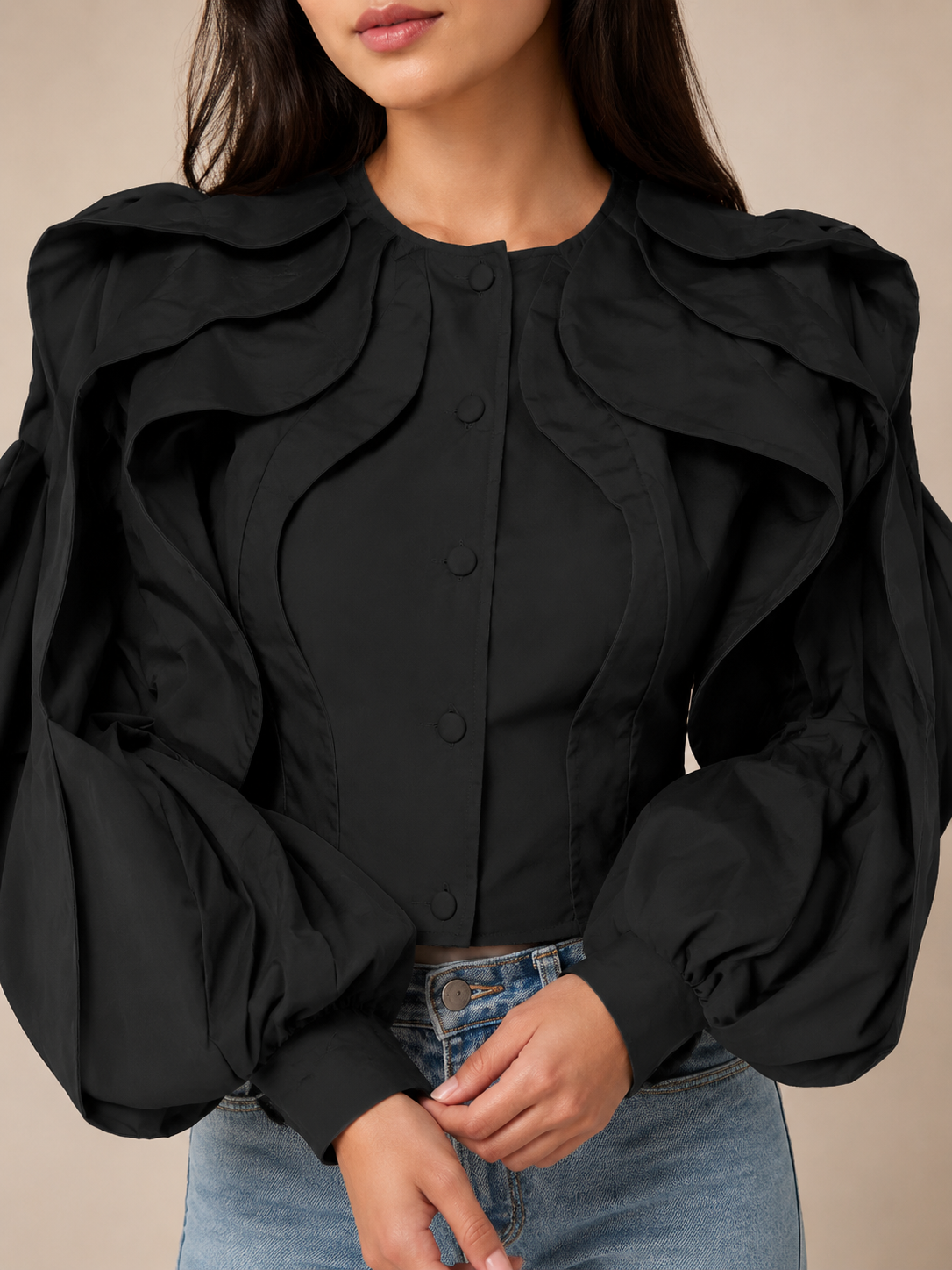 Wave Windbreaker Top