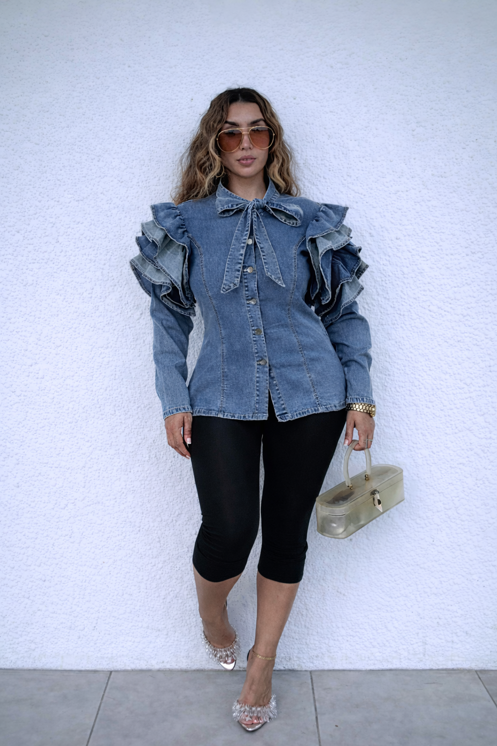 Davia Denim Top