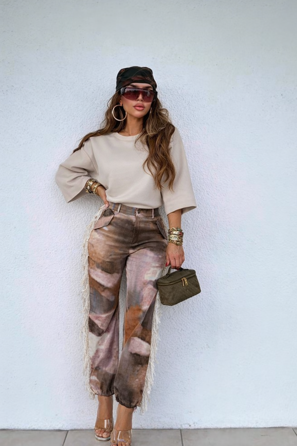 Char Chocolate Fringe Pants