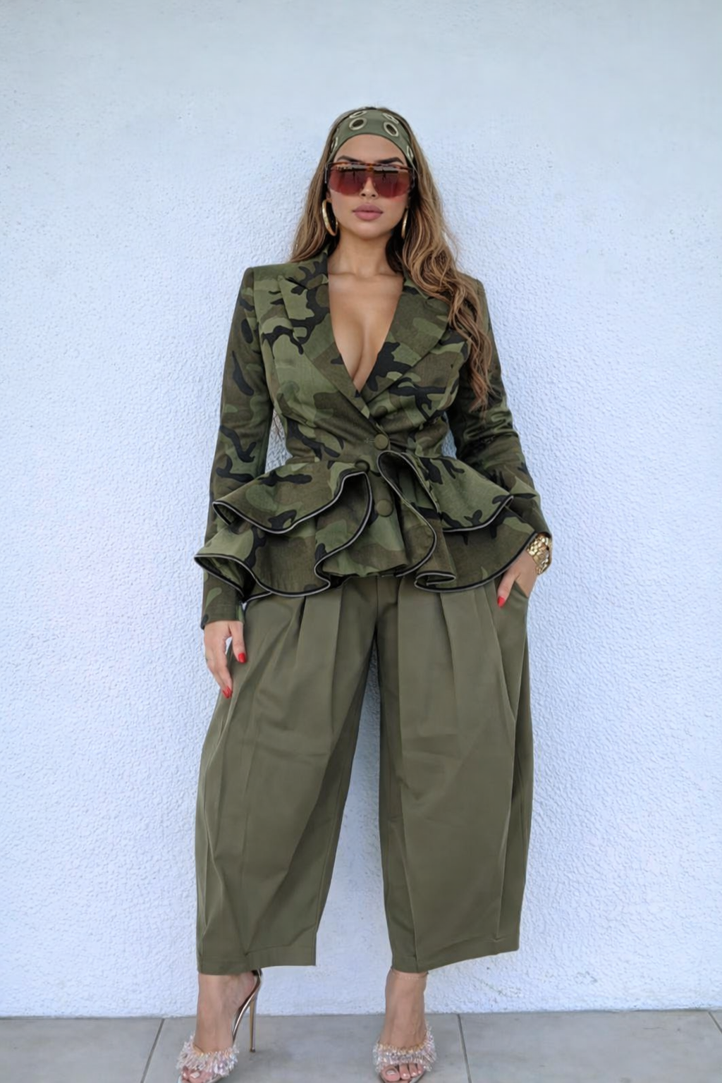 Camo Craze Poplum Jacket