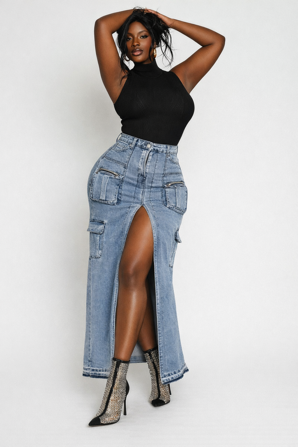 Denim Cargo Skirt Perfect Fit collection