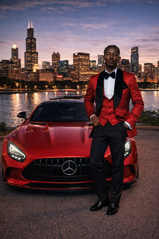 The Crimson Velvet Tuxedo