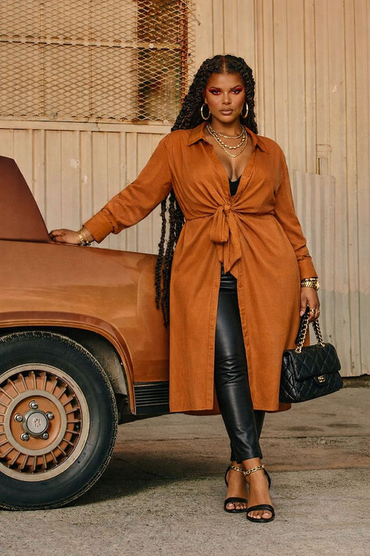 Autumn Ember Button Down Dress