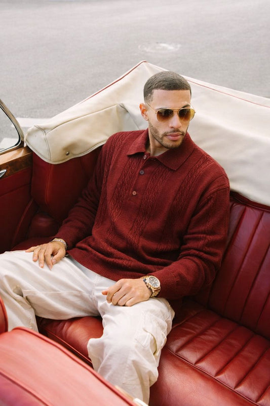 Luxe Polo Knit Sweater