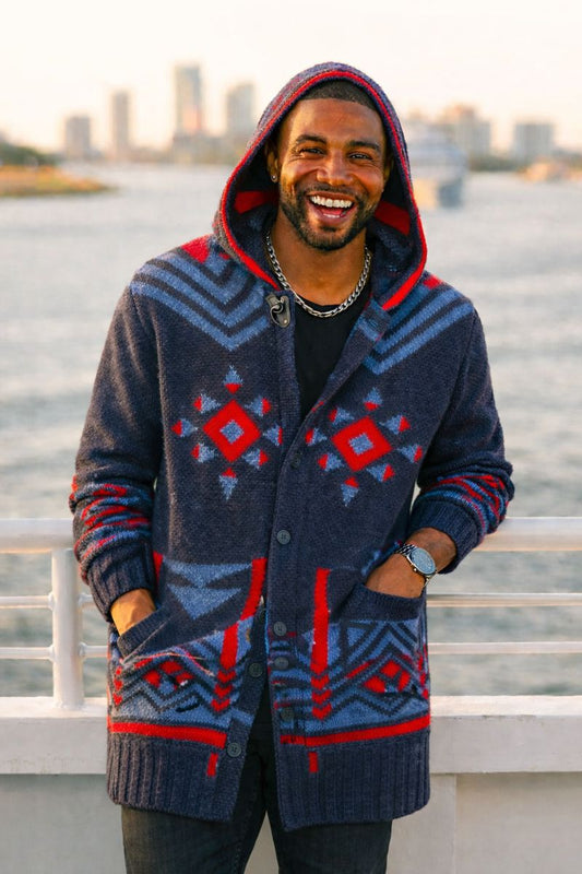 Aztec Woven Sweater Jacket