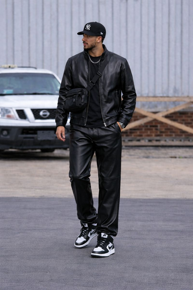 Luxe Leather Jogging Set