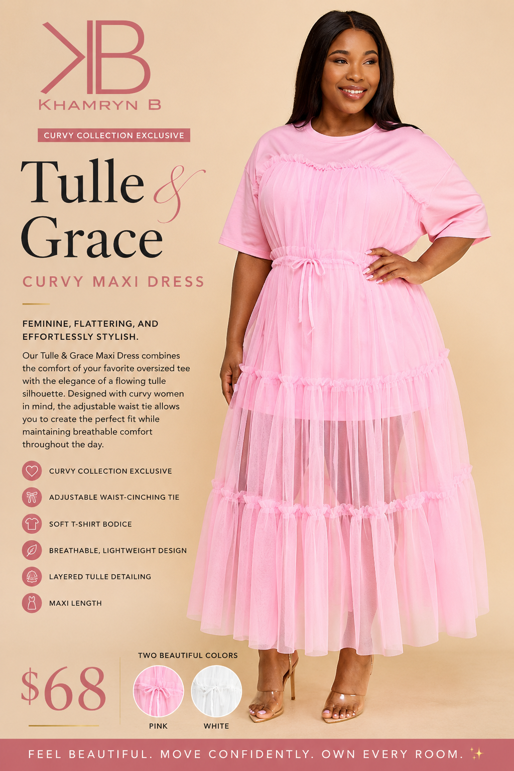 Tulle & Grace Curvy Maxi Dress