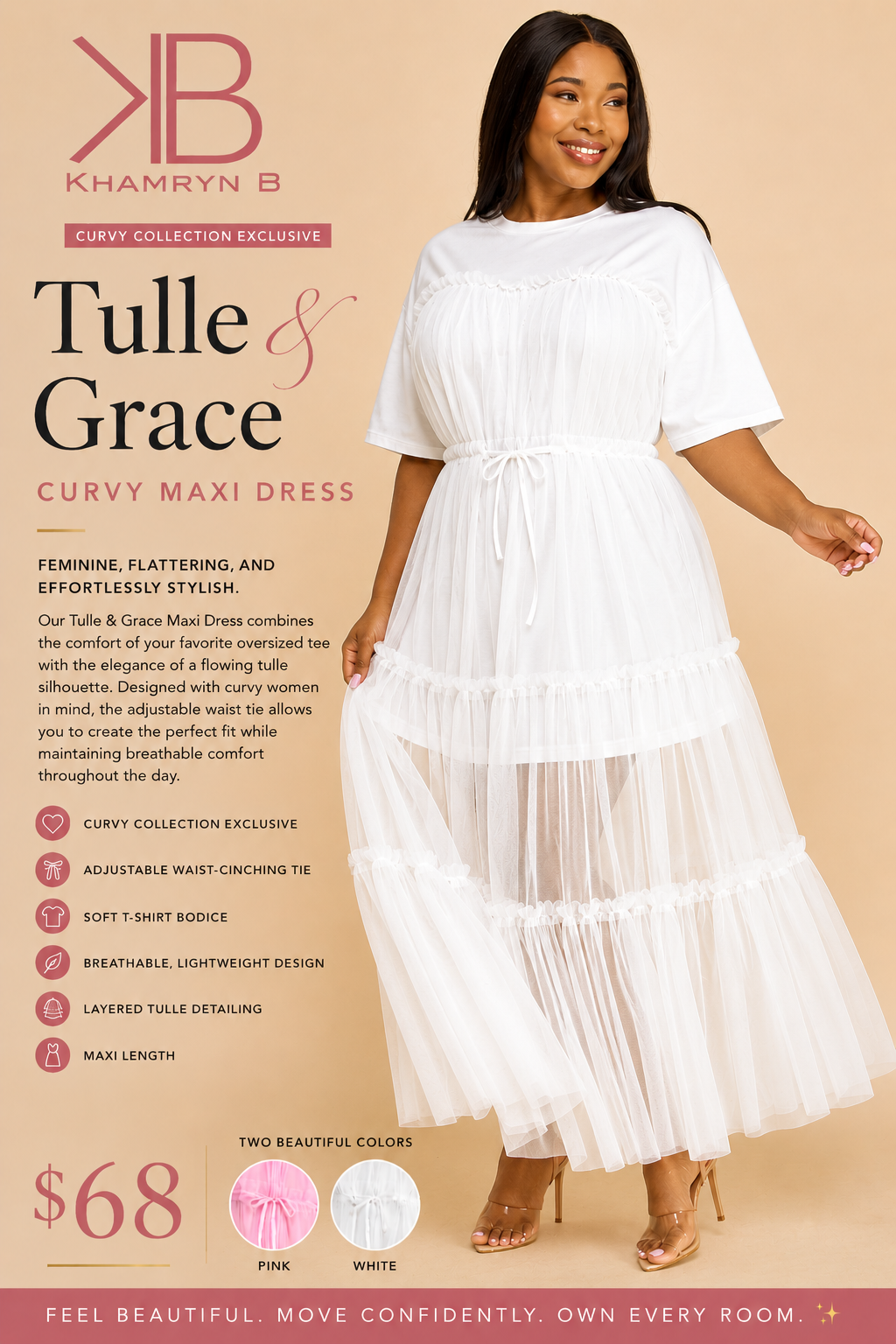 Tulle & Grace Curvy Maxi Dress