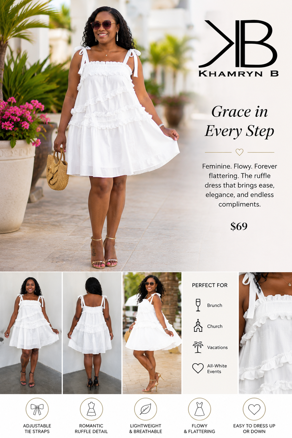 Grace & Gatherings Ruffle Dress