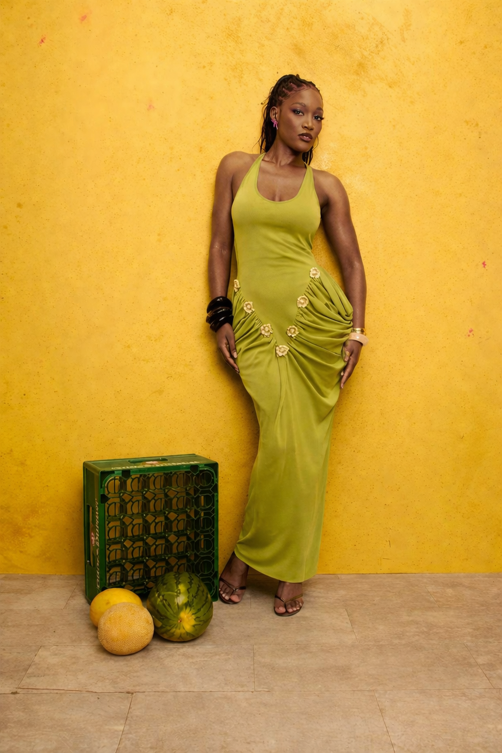Gaia Green Dress