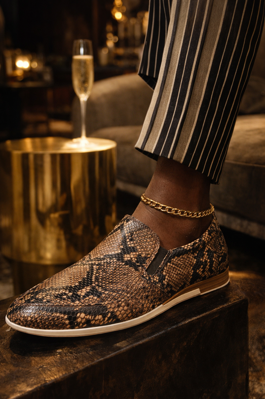 Mezlan Raylan snake Loafer