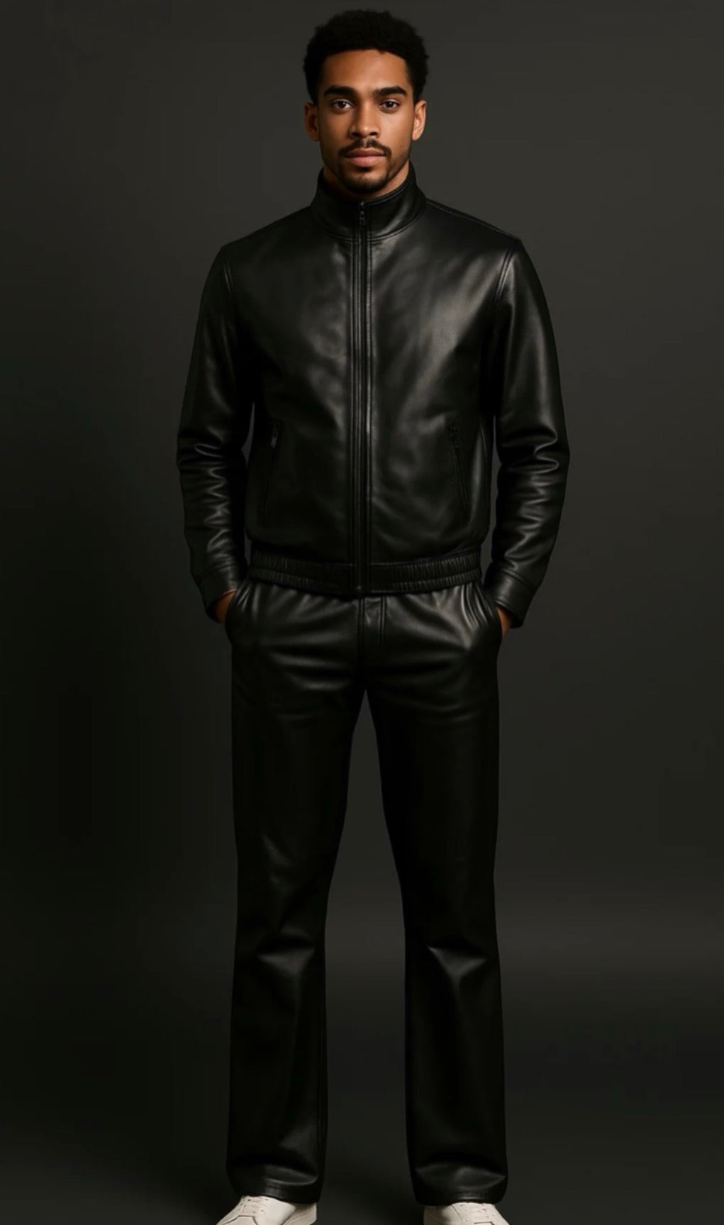 Luxe Leather Jogging Set