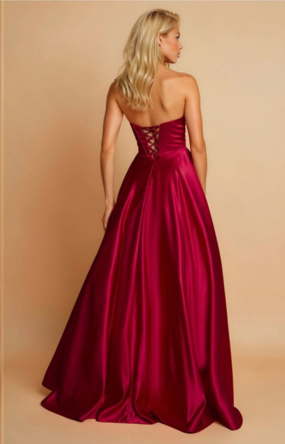 Classic lady formal dress Red