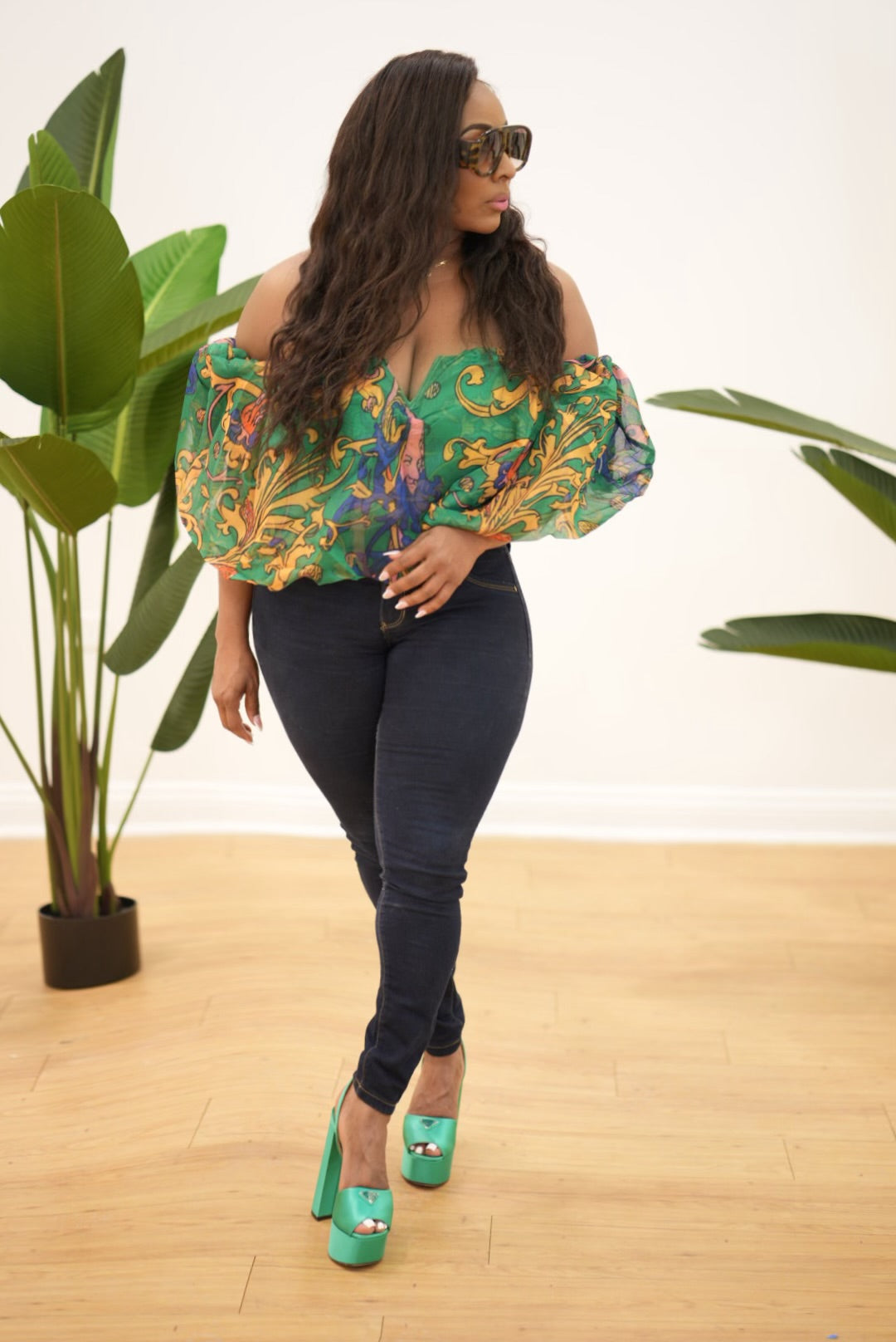Kharyn Green Off Shoulder Perfect Fit Collection