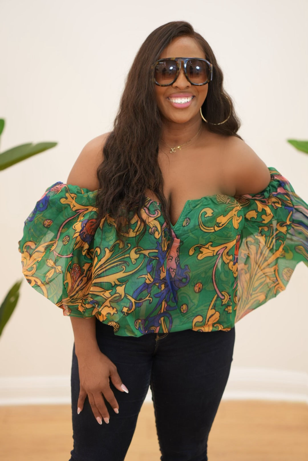 Kharyn Green Off Shoulder Perfect Fit Collection