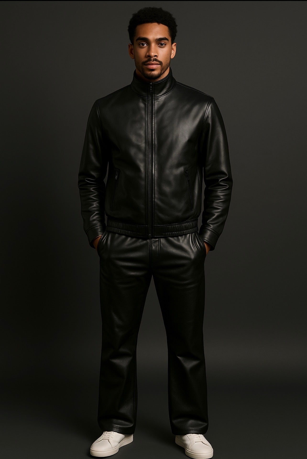 Luxe Leather Jogging Set