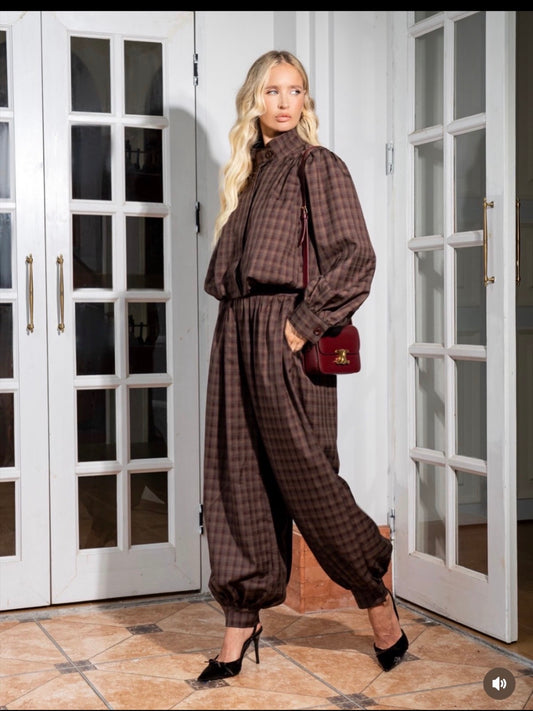 Melissa Plaid Pant Set