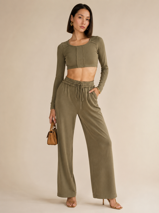 Kelia Ribbed Pant Set