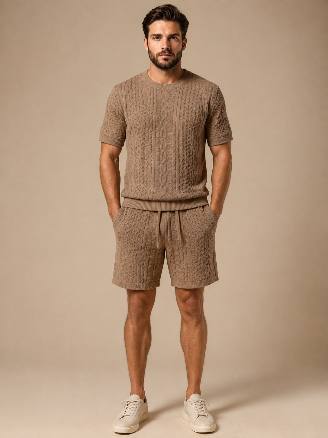 The Executive Leisure Textured Knit Set