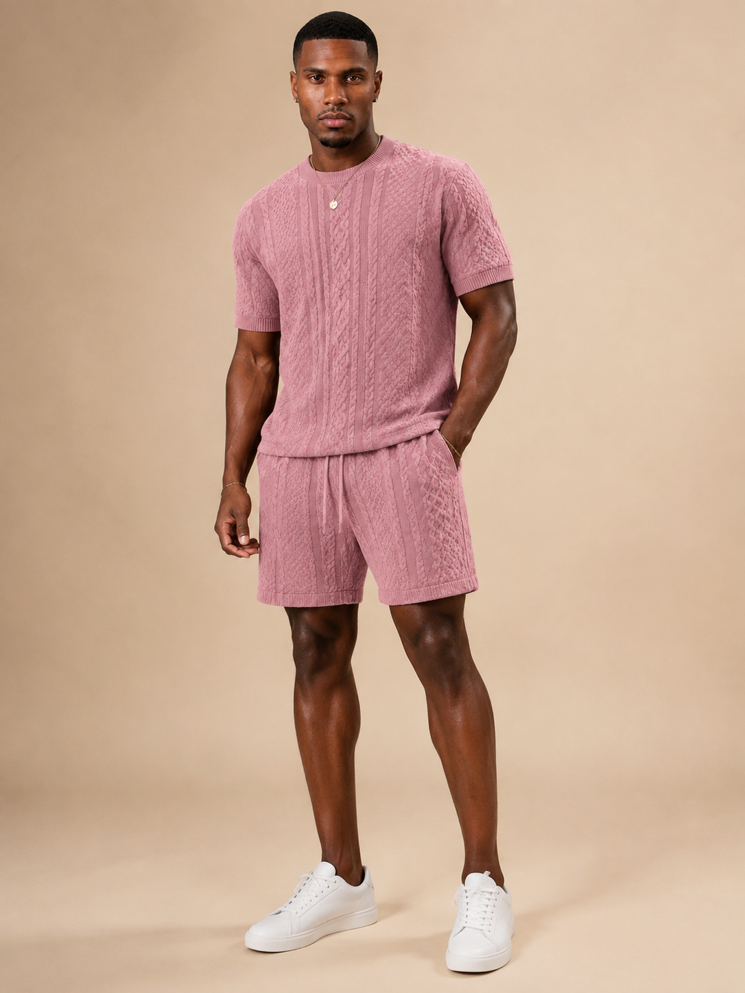 The Executive Leisure Textured Knit Set