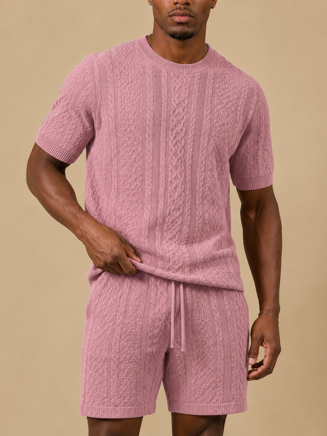 The Executive Leisure Textured Knit Set